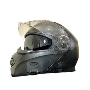 Milwaukee Helmets Breeze Modular Motorcycle Helmet Flat Black DOT Large
